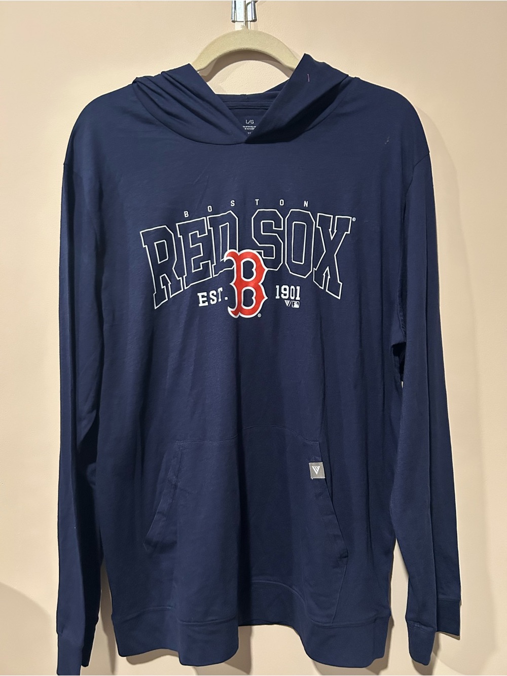 Boston Red Sox Navy Pullover Hoodie with Team Logo